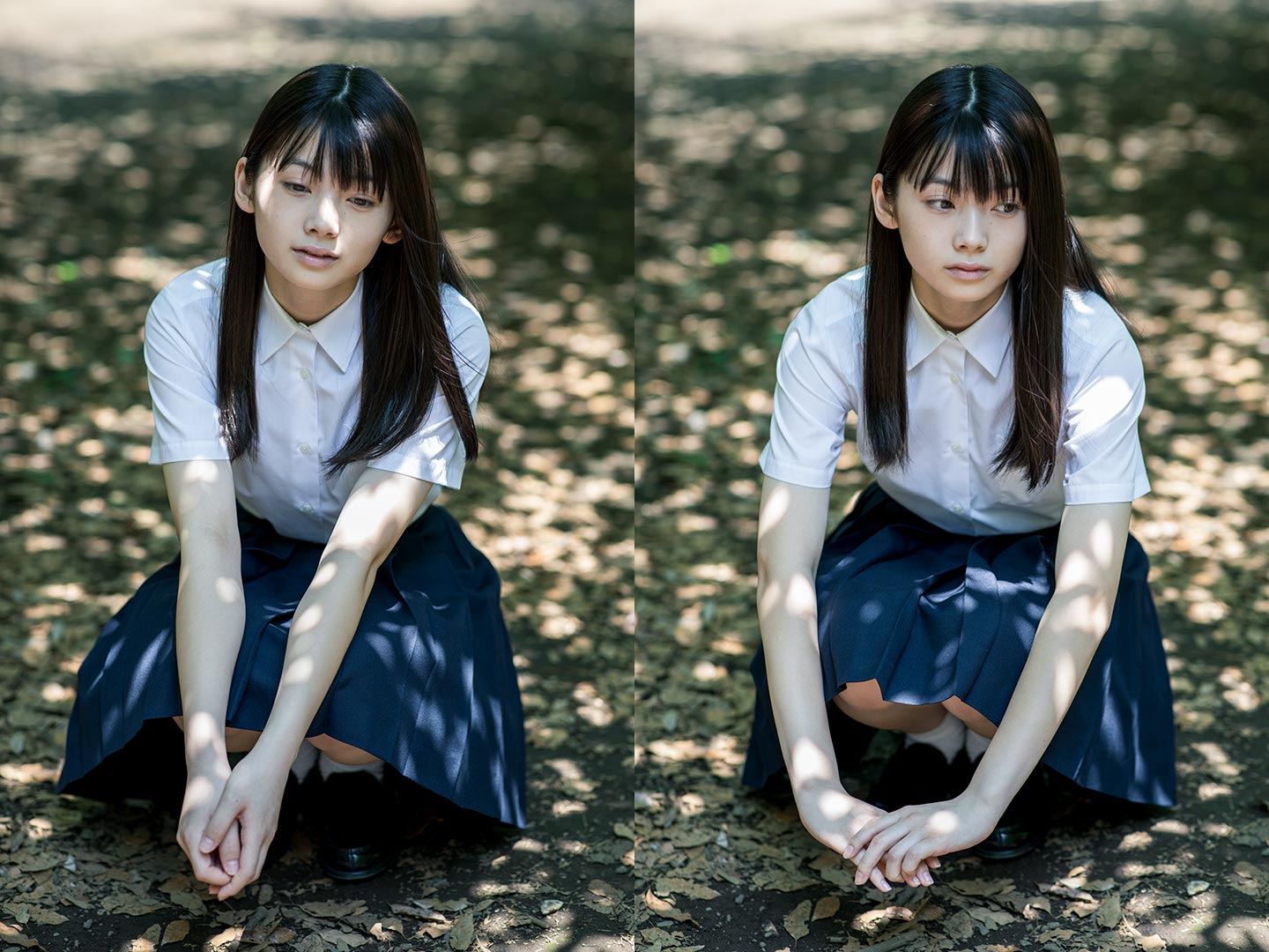 南琴奈 - 制服編 - Scene 8 (撮影日/2020年6月7日。撮影時学年/中学二年生。撮影/山田信男)
