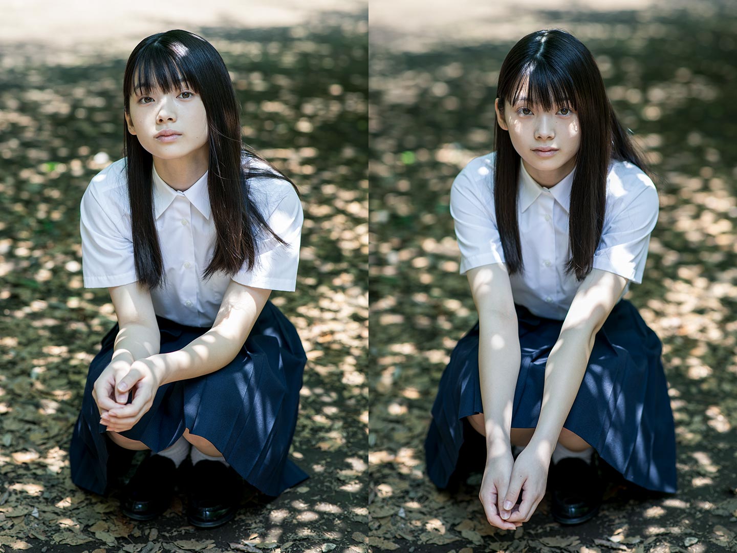 南琴奈 - 制服編 - Scene 9 (撮影日/2020年6月7日。撮影時学年/中学二年生。撮影/山田信男)