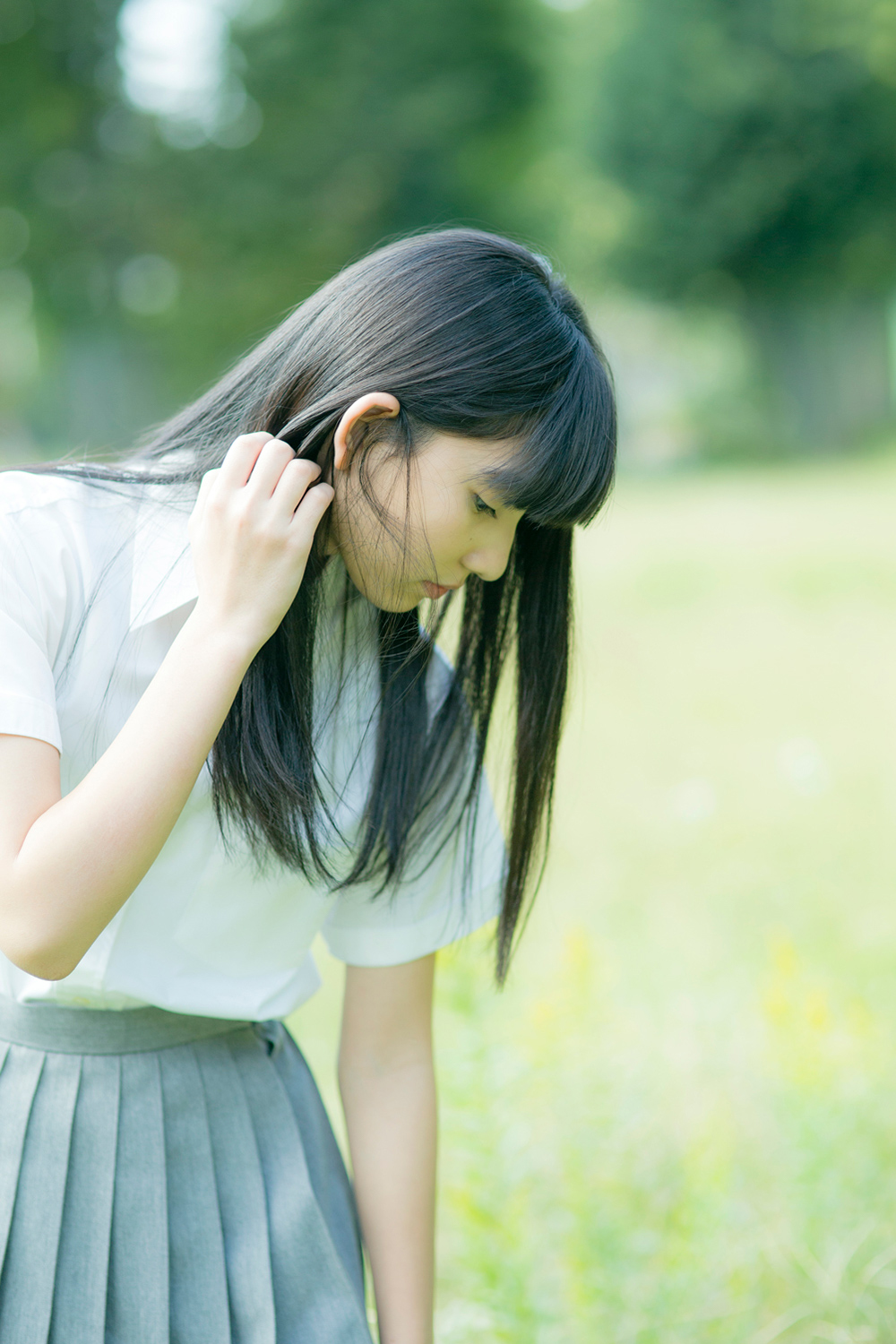 平 蓮奈 - 制服編 - Scene 5 (撮影日／2015年10月12日。撮影時学年／中学三年生。撮影／サトウノブタカ)