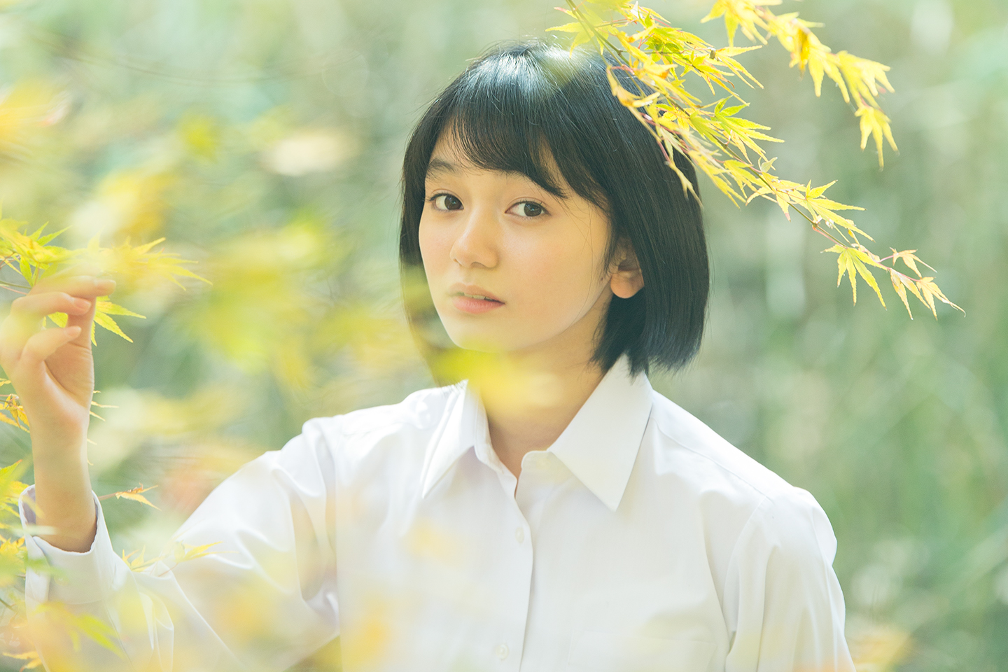 熊澤 風花 - 制服編 - Scene 1 (第二回撮影日/2016年11月30日。撮影時学年/中学二年生。撮影/サトウノブタカ)