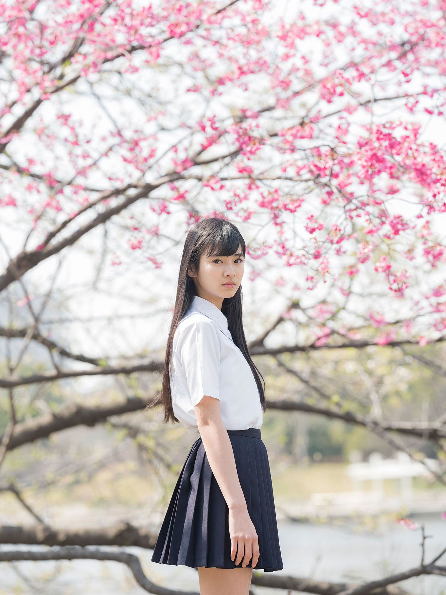 田中杏奈 - 制服編 - Scene 13 (撮影日/2019年3月27日。撮影時学年/中学一年生。撮影/サトウノブタカ)