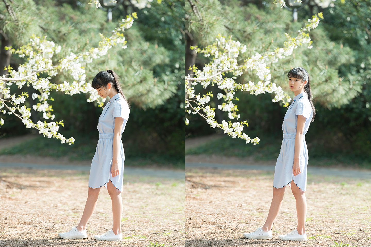 田中杏奈 - 洋服編 - Scene 3 (撮影日/2019年3月27日。撮影時学年/中学一年生。撮影/サトウノブタカ)