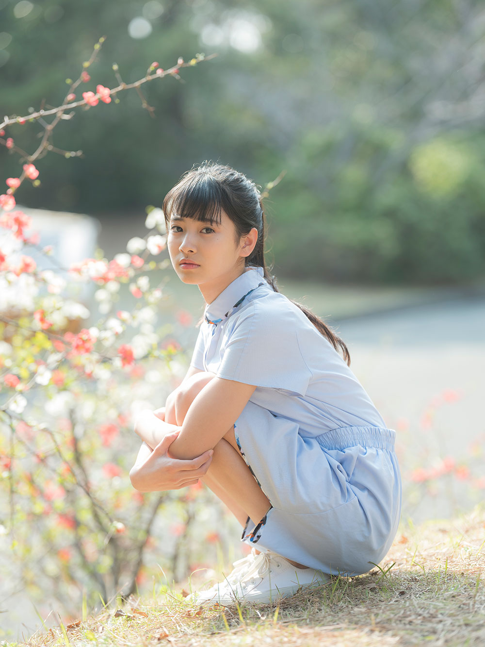 田中杏奈 - 洋服編 - Scene 4 (撮影日/2019年3月27日。撮影時学年/中学一年生。撮影/サトウノブタカ)