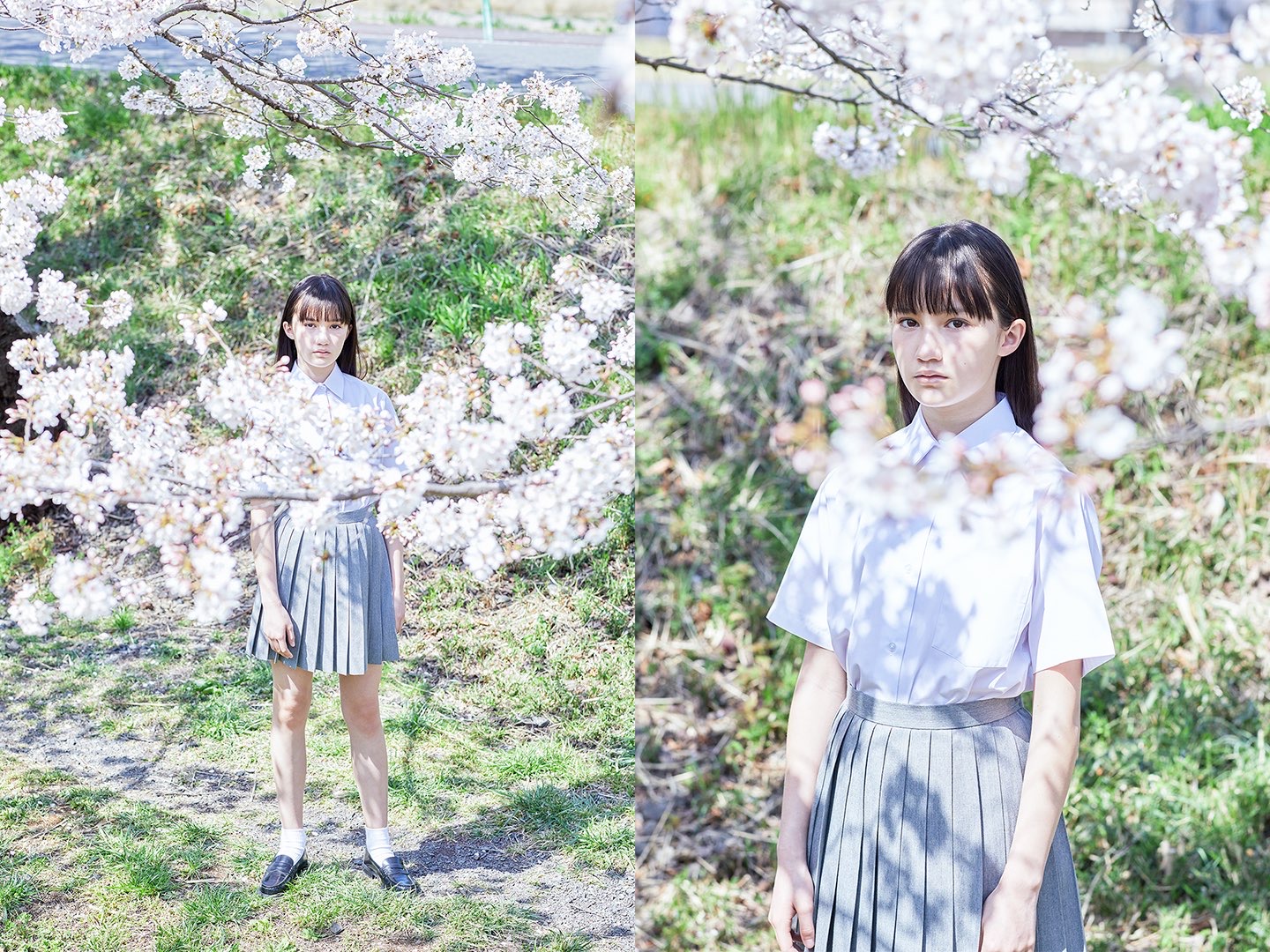 山口らいら - 制服編 - Scene 2 (撮影日/2021年3月26日。撮影時学年/小学五年生。撮影/山田信男)