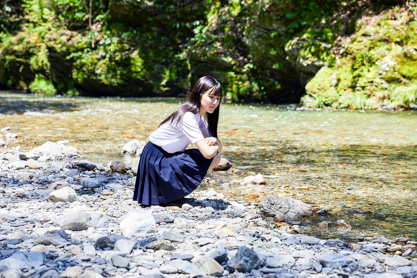 髙橋快空 - 制服編 - Scene 7 (撮影日／2021年8月4日。撮影時学年／中学二年生。撮影／山田信男)